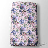 Lavender Floral Digital Printed Fabric Wholesale Supplier